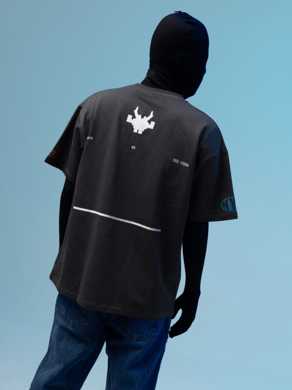 Snagle Oversized T Shirt on Model – Back View | Unisex Streetwear Look