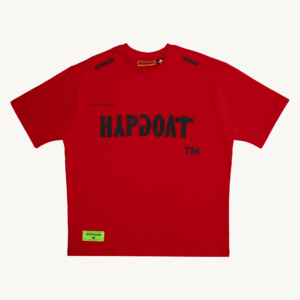 Red Basic T-Shirt front flat lay by HYPGOAT.